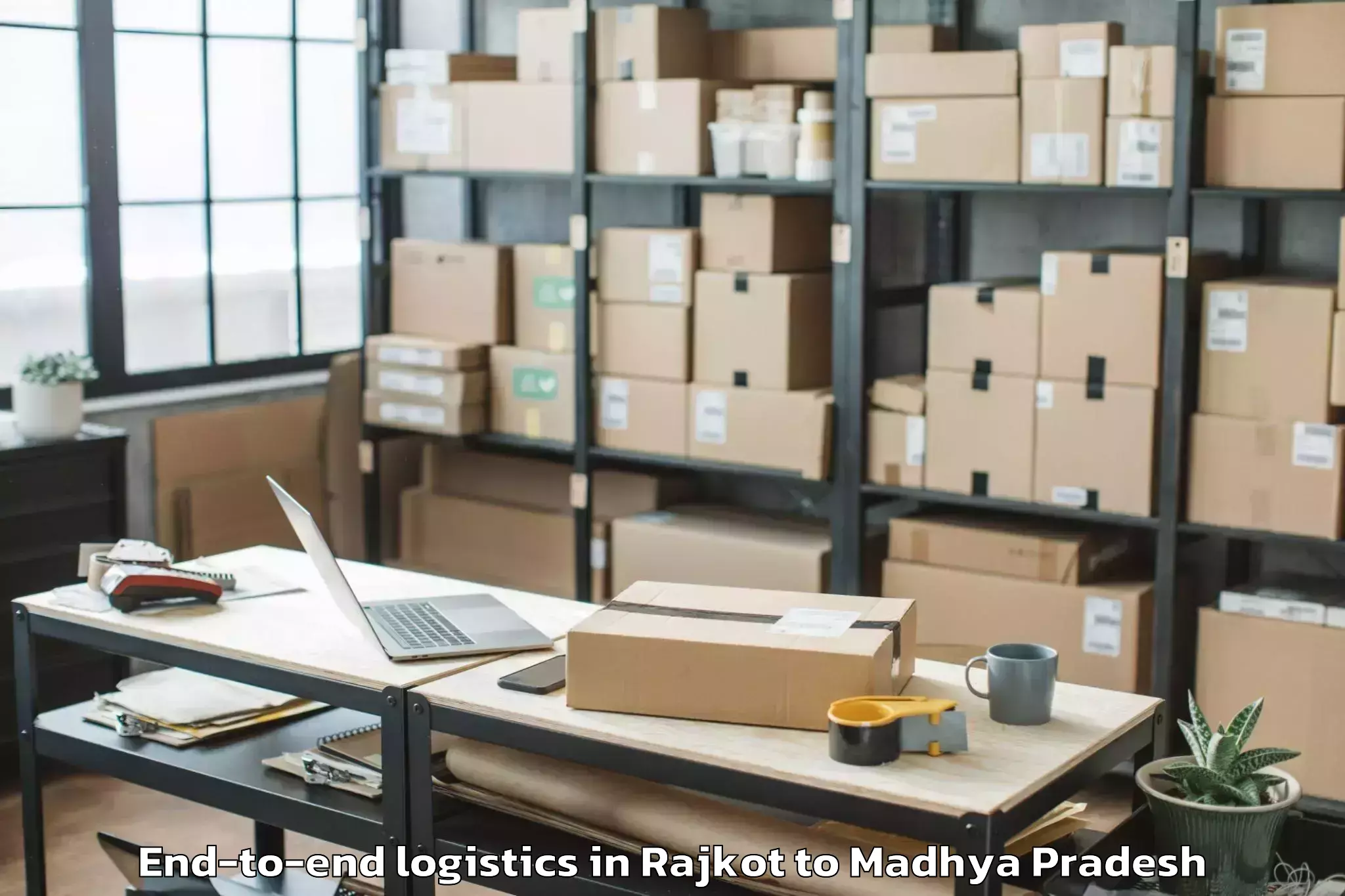 Top Rajkot to Abhilashi University Satna End To End Logistics Available